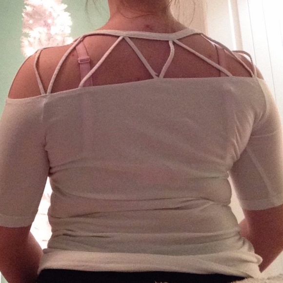 Fabletics white cut out back top - Picture 2 of 4